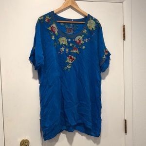 Johnny Was Large sheer rayon Tunic